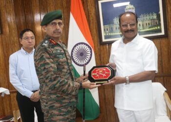 Eastern Command Chief Lt Gen Ram Chander Tiwari meets Tripura Guv