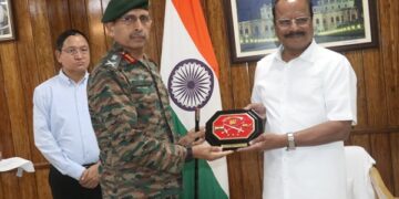 Eastern Command Chief Lt Gen Ram Chander Tiwari meets Tripura Guv
