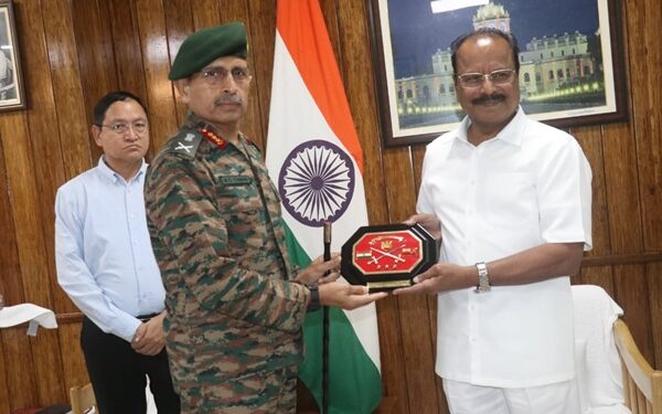 Eastern Command Chief Lt Gen Ram Chander Tiwari meets Tripura Guv