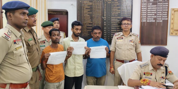 Three Held with Brown Sugar, Cannabis in West Agartala Battala Raid