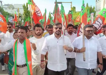 Tripura BJP Stages Protest Over Alleged Abusive Remarks Against PM Modi, Mother