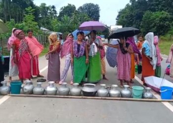 Tribal Women Lead Highway Blockade in Kailashahar Over Three-Month Drinking Water Crisis