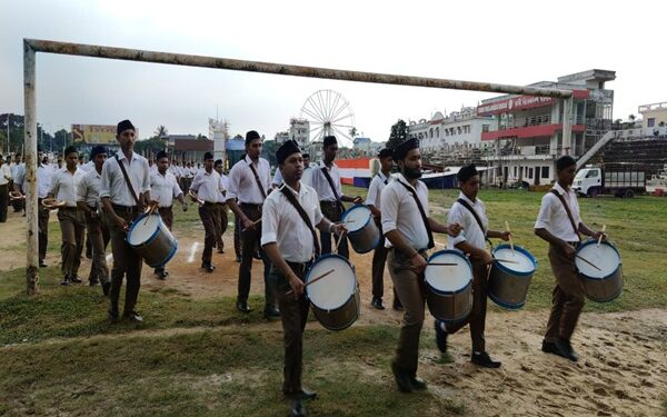 Agartala: RSS organises grand Path Sanchalan on Mahalaya