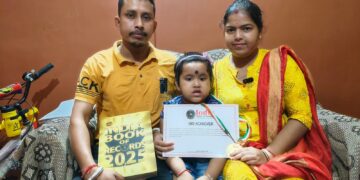 North Tripura’s 3-year-old Brinda Nath sets India Book record