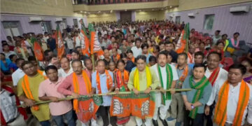Mandai: 339 new voters join BJP, greeted by CM Saha, Rajib