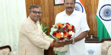 Ratan Lal Nath calls on Governor Indra Sena Reddy Nallu