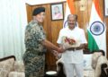 BSF IG Aloke Kumar Chakraborty calls on Governor Nallu