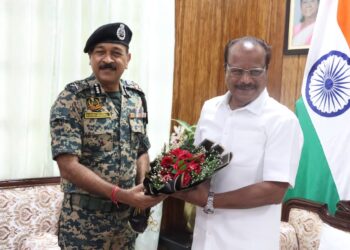 BSF Eastern Command Officers Meet Tripura Governor Reddy