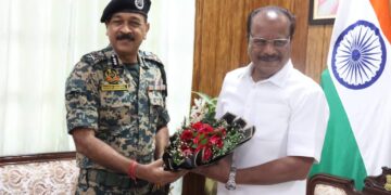 BSF Eastern Command Officers Meet Tripura Governor Reddy