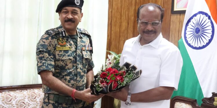 BSF Eastern Command Officers Meet Tripura Governor Reddy