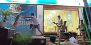 Tension in Agartala as Trinamool office attacked during BJP rally