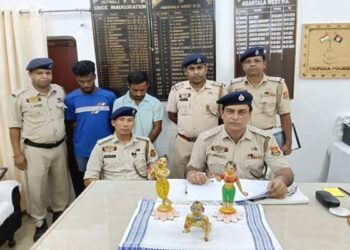 West Agartala Police recover stolen bronze idols, 4 held