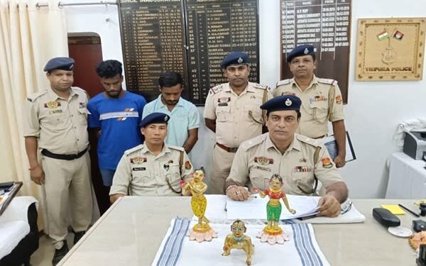 West Agartala Police recover stolen bronze idols, 4 held