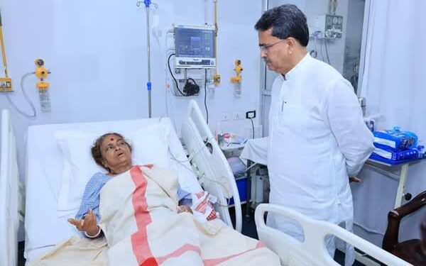 CM Saha visits GB Hospital, prays for Panchali’s recovery