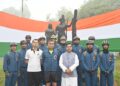 Minister Tinku Roy flags off ‘Ride for Unity, Ride for Martyrs’