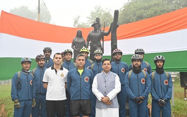 Minister Tinku Roy flags off ‘Ride for Unity, Ride for Martyrs’