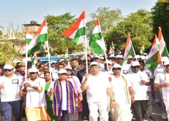 Minister Tinku Roy leads ‘Sardar @150 Ekta Yatra’ in Tripura