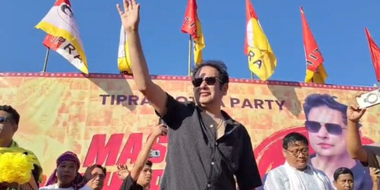 TIPRA Motha supremo Pradyot Kishore Debbarma launched a sharp political offensive against the BJ