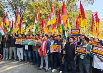 Indigenous Youth Protest in Agartala Against Bangladeshi Leader’s Remarks on Northeast