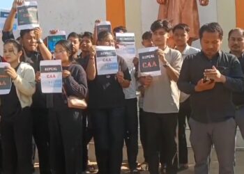 TSF, NESO Observe Black Day in Agartala, Renew Demand for CAA Repeal
