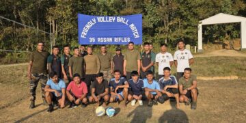 Assam Rifles Strengthens Community Bonds with Friendly Volleyball Match at K Tangkhul