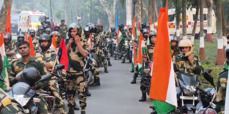 BSF Marks Diamond Jubilee with Colourful Bike Rally in Agartala to Inspire Youth and Promote Nationalism