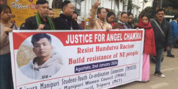 Manipur Student, Women Bodies Stage Dharna in Agartala