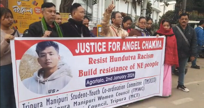Manipur Student, Women Bodies Stage Dharna in Agartala