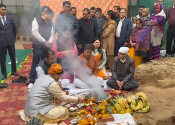 Manik Saha lays foundation stone for Tripura Bhavan extension