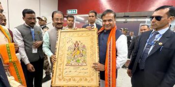 Assam CM Himanta Biswa Sarma Arrives in Tripura, to Visit Tripura Sundari Temple