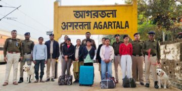Four Tribal Women Arrested at Agartala Railway Station with 46 kg Ganja