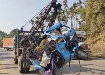 Four Killed, Two Seriously Injured in Head-On Collision Between Truck and E-Auto in Tripura’s Unakoti District