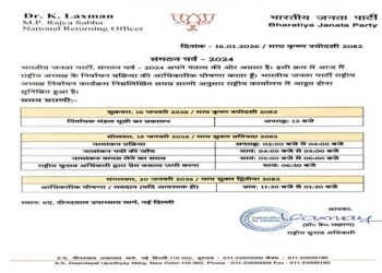 Sangathan Parv 2024: BJP announces president poll dates