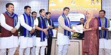 Manik Saha stresses inclusive growth at merit awards