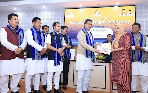 Manik Saha stresses inclusive growth at merit awards