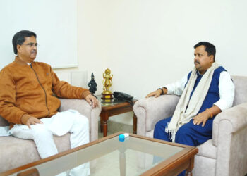 Manik Saha Holds Talks With BJP National Working President Nitin Nabin