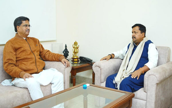 Manik Saha Holds Talks With BJP National Working President Nitin Nabin