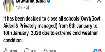 Tripura Closes All Schools for 5 Days Due to Cold Wave