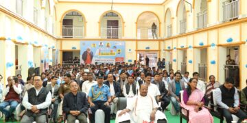 Gov Indra Sena Reddy joins Berimura students for PM Modi’s Pariksha Pe Charcha