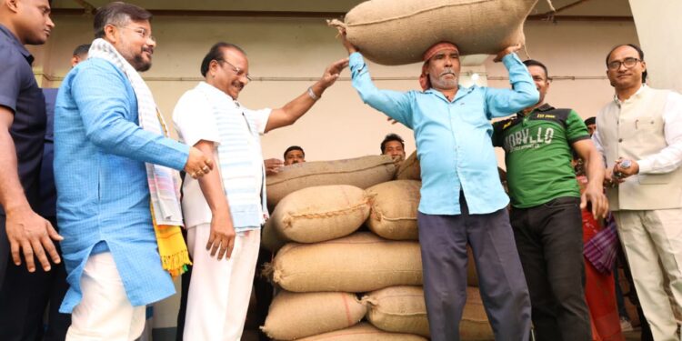 Governor Nallu Inaugurates Paddy Procurement at Jirania