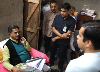 Manik Saha visits ailing AMC corporator