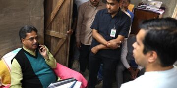 Manik Saha visits ailing AMC corporator