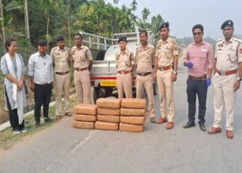Dhalai district Police Seize 110 Kg Cannabis at Srirampur Naka Check