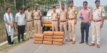 Dhalai district Police Seize 110 Kg Cannabis at Srirampur Naka Check