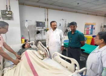 Rajib Bhattacharjee Visits Ailing Gita Roy at GB Hospital
