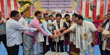 Pradyot Lays Community Hall Foundation in Gondatwisa