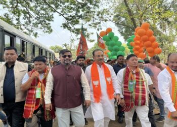 Massive BJP rallies in Jirania, Mandai ahead of ADC polls