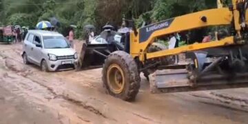 Rain cripples Agartala–Khowai road, traffic disrupted