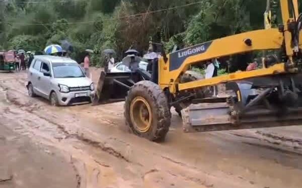 Rain cripples Agartala–Khowai road, traffic disrupted