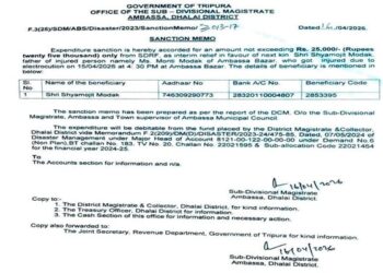 SDRF Aid Sanctioned for Electrocuted Minor in Ambassa